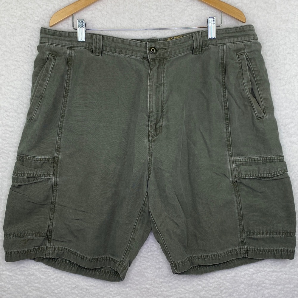 Tommy Bahama Mens Olive Green Bedford Relax Cargo Shorts Size 40 Tencel Cotton